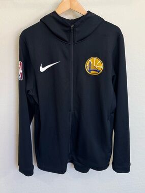 Authentic Nike NBA Golden State Warriors Showtime Therma Flex Full-Zip Hoodie LG
